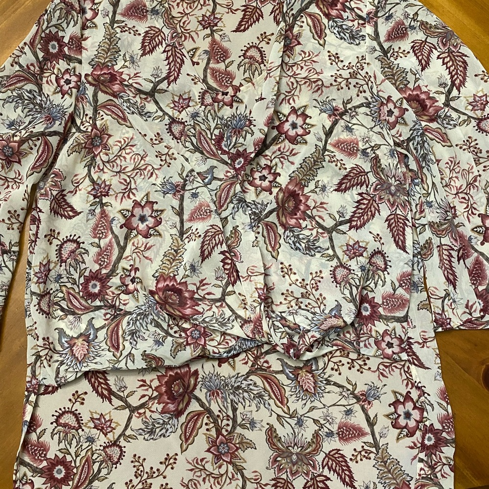 Romantic Floral Print Top